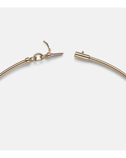 Sydney Evan Metallic Snake 14Kt Choker With Diamonds