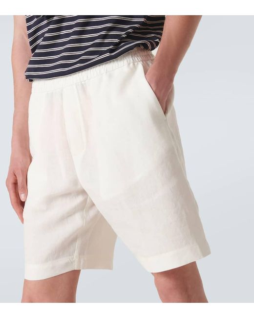 Shorts de lino Sunspel de hombre de color White