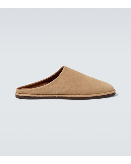 Mules En Daim Auralee pour homme en coloris Brown