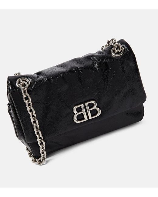 Balenciaga White Monaco Mini Bb Leather Shoulder Bag