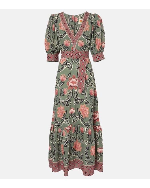 Farm Rio Multicolor Arabesque Floral Maxi Dress