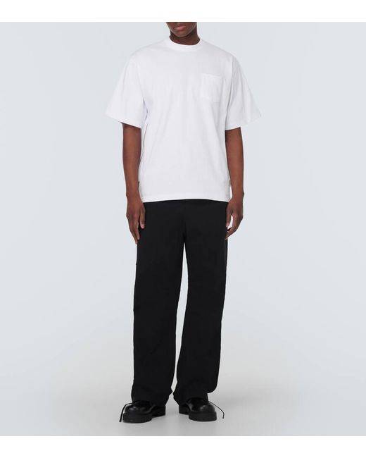 Sacai White Cotton Jersey T-shirt for men