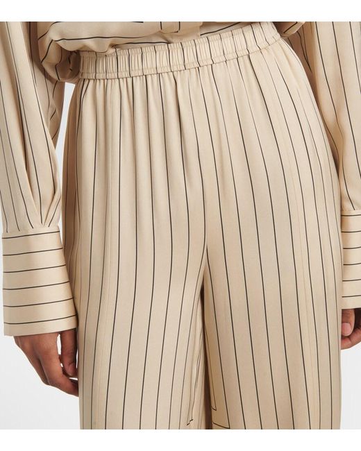 Joseph Natural Hulin Silk-Blend Wide-Leg Pants