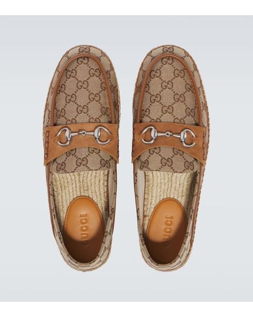 Mocassini Horsebit di Gucci in Natural da Uomo