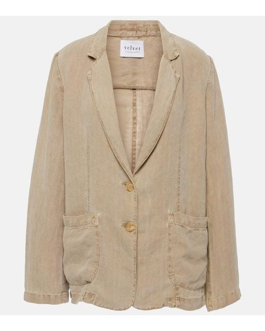 Velvet Natural Lenny Linen Blazer