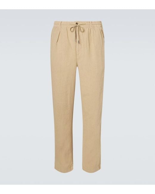 Polo Ralph Lauren Natural Linen Straight Pants for men