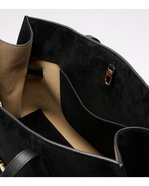 Totême  Black Large Suede Tote Bag