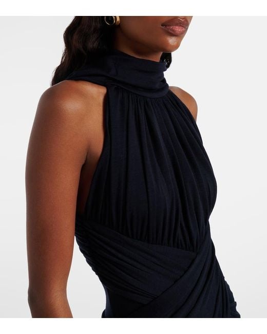 Balmain Blue Robe Aus Wolle