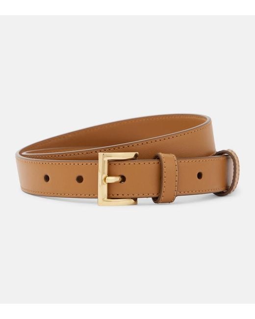 Prada Brown Logo Leather Belt