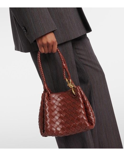 Bottega Veneta Brown Tote Bag Parachute Small Aus Leder