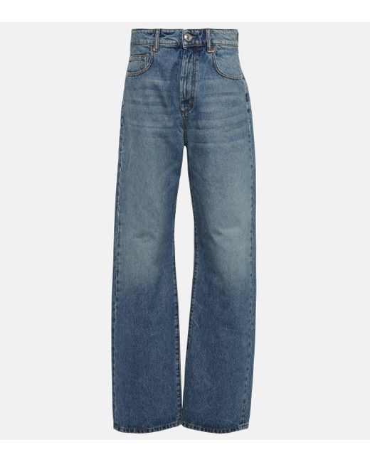 Sportmax Blue Fido High-rise Wide-leg Jeans