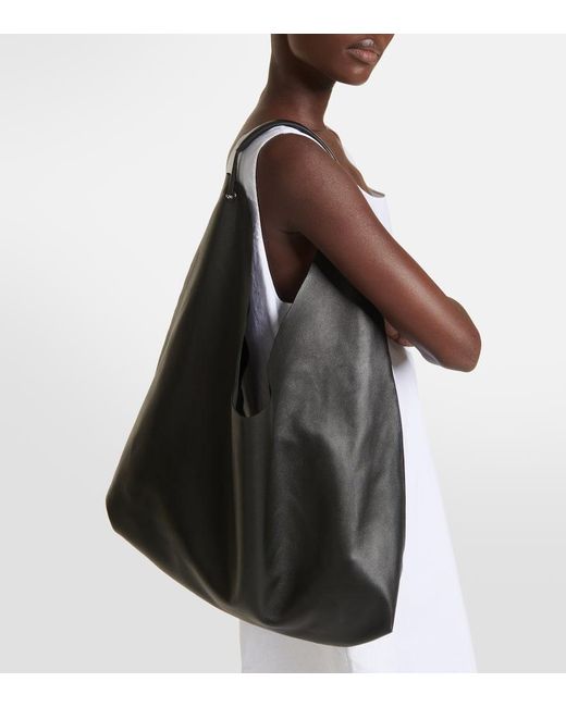 The Row Black Bindle 3 Leather Tote Bag
