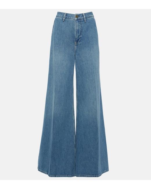 FRAME Blue High-Rise Jeans Extra Wide Leg