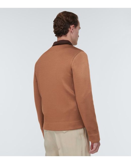 Jil Sander Brown Colorblocked Jacket for men