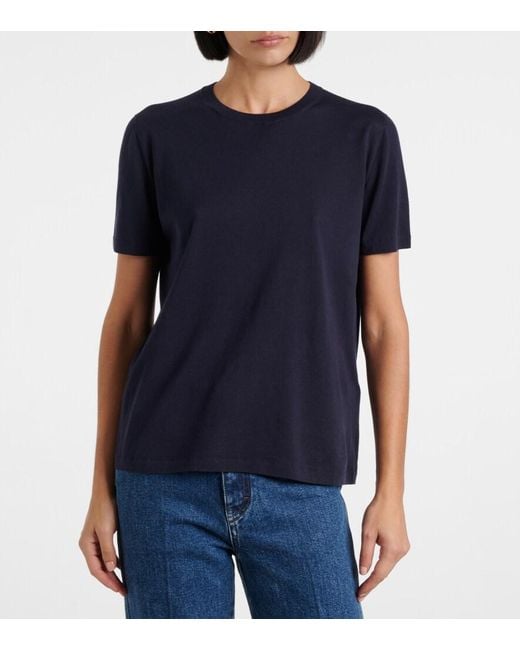 Loro Piana Blue Angera Cotton Jersey T-Shirt