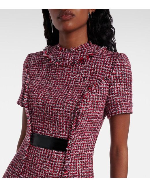 Safiyaa Red Tweed Minidress