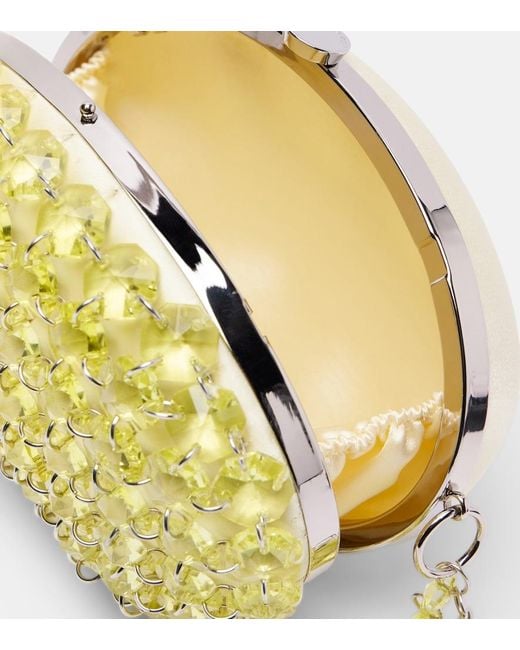 Clutch Oval Small di Self-Portrait in Metallic