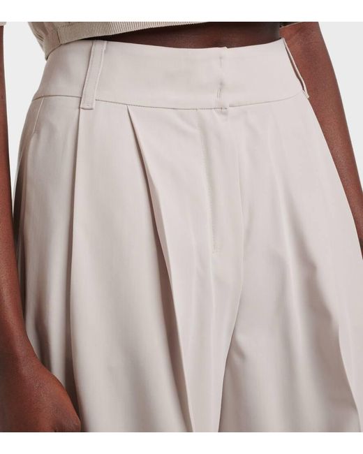 Max Mara White Nichols Wool Wide-Leg Pants