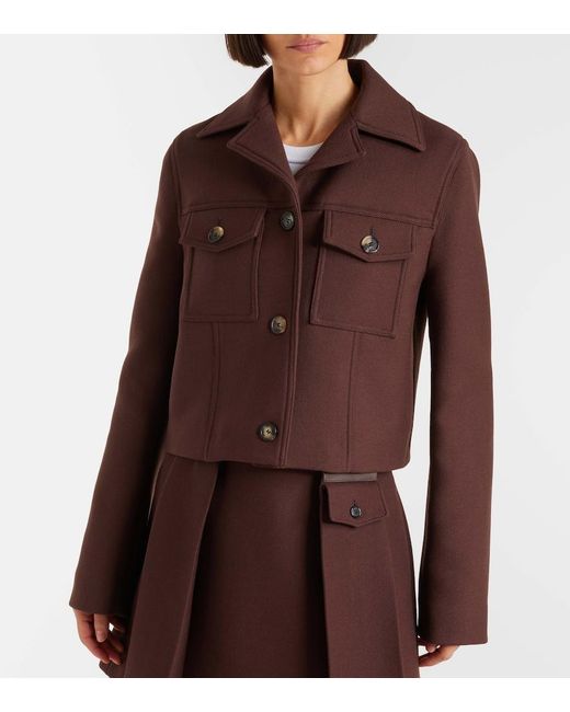 Loewe Brown Wool-Blend Twin-Pocket Jacket