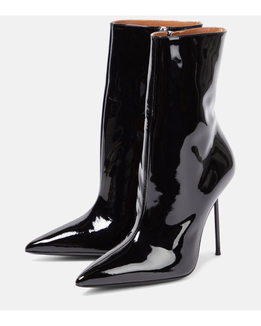 Paris Texas Black Lidia Patent Leather Ankle Boots