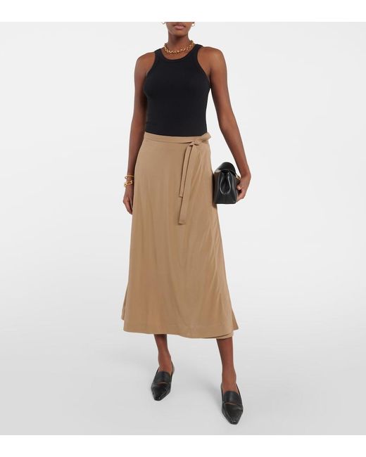 Totême  Natural Jersey Wrap Skirt