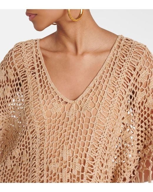 Anna Kosturova Natural Kaftan Aus Haekelstrick