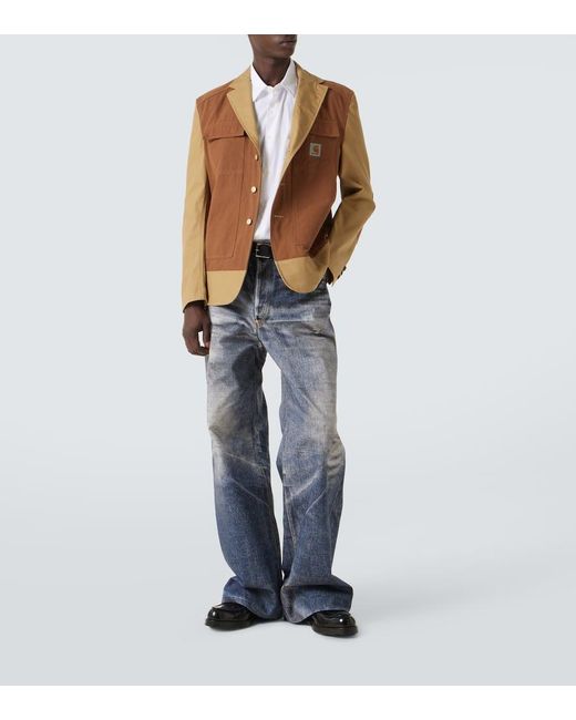 Junya Watanabe Brown X Carhartt Cotton Canvas Jacket for men