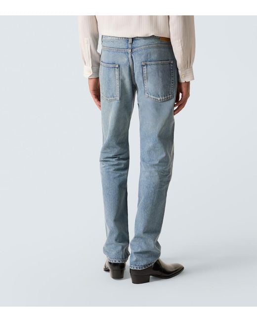 Saint Laurent Blue Low-Rise Slim Jeans for men