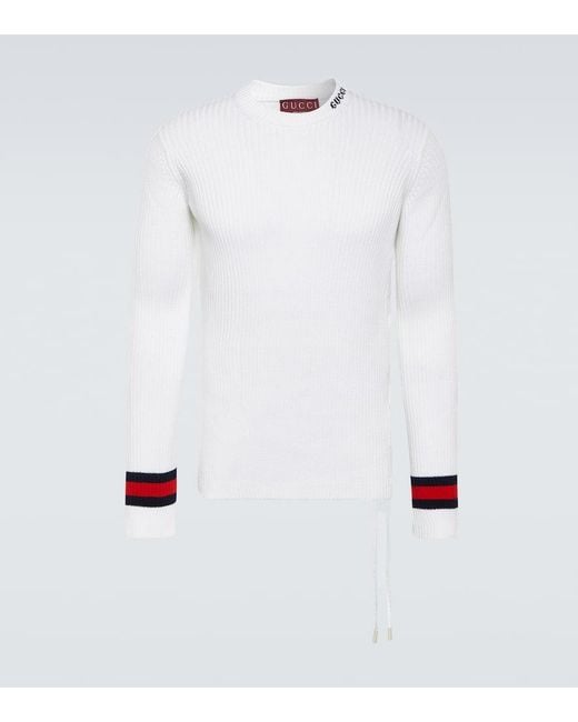 Gucci Pullover aus Baumwolle in White für Herren