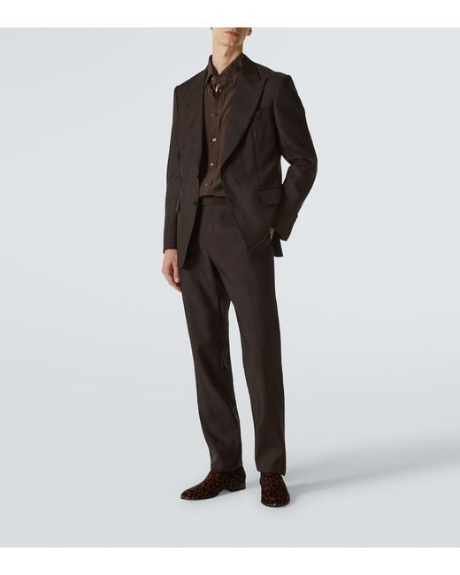 Gianvito Rossi Brown Leopard-Print Loafers for men