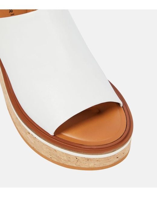 Robert Clergerie Brown Cessy Leather Platform Sandals