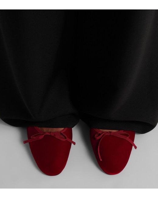 Herbert Levine Red 24/7 Velvet Ballet Flats