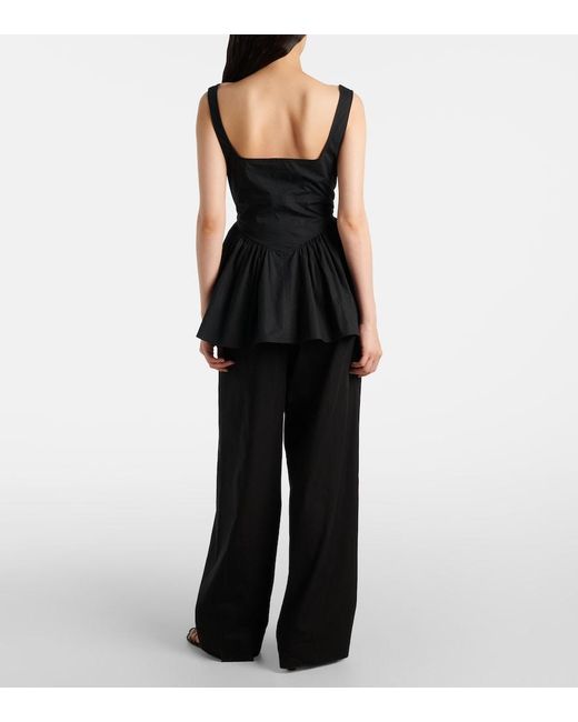 Proenza Schouler Black Label Bader Cotton-Blend Poplin Top