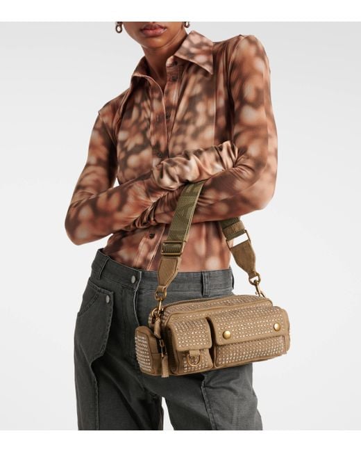 Marc Jacobs Green Cargo Crystal-embellished Shoulder Bag