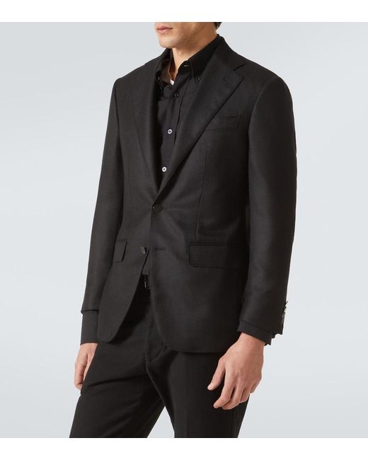 Thom Sweeney Black Cashmere Blazer for men