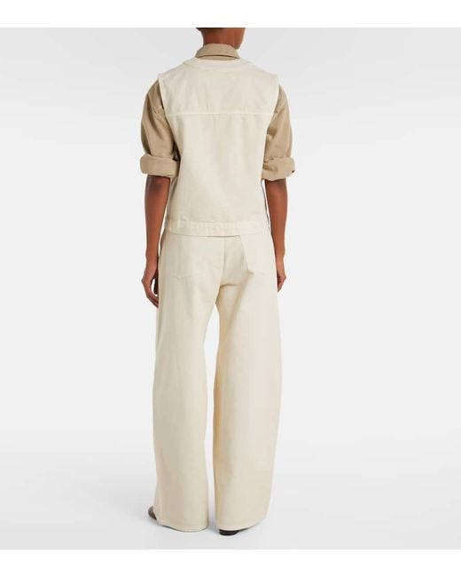 Lemaire White Weste Aus Baumwolle