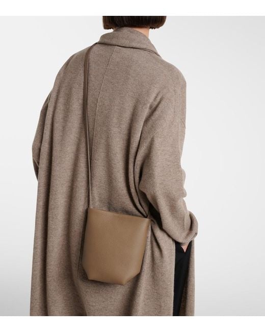 The Row Brown N/S Park Leather Crossbody Bag