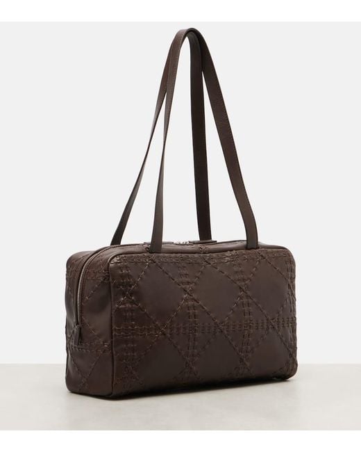 The Row Brown Astra Leather Shoulder Bag