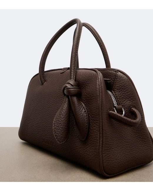 Jacquemus Brown Turismo Small Leather Bowling Bag
