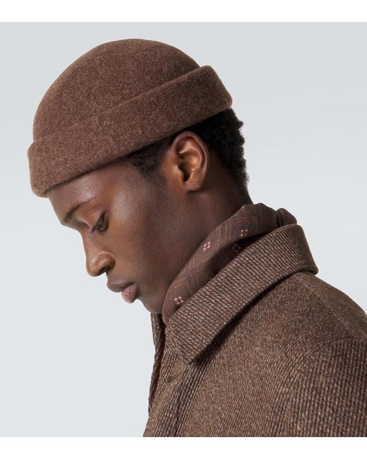 Loro Piana Brown Henry Cashmere And Silk Scarf for men