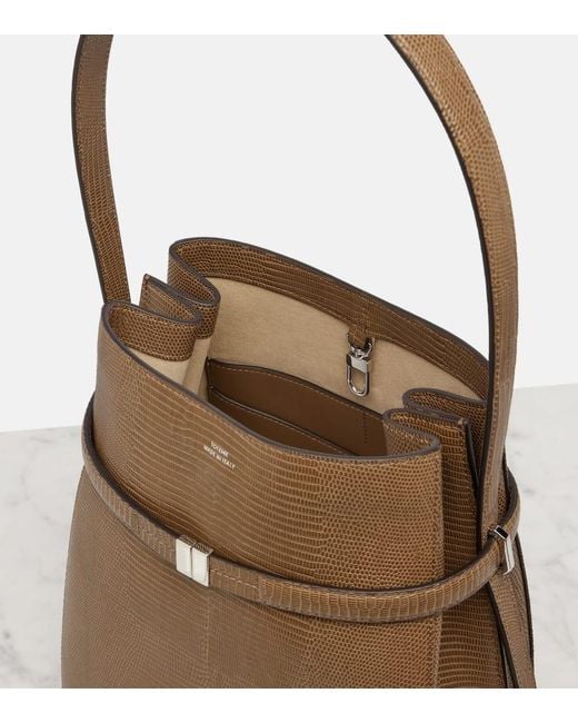 Totême  Brown Bucket Bag Aus Leder