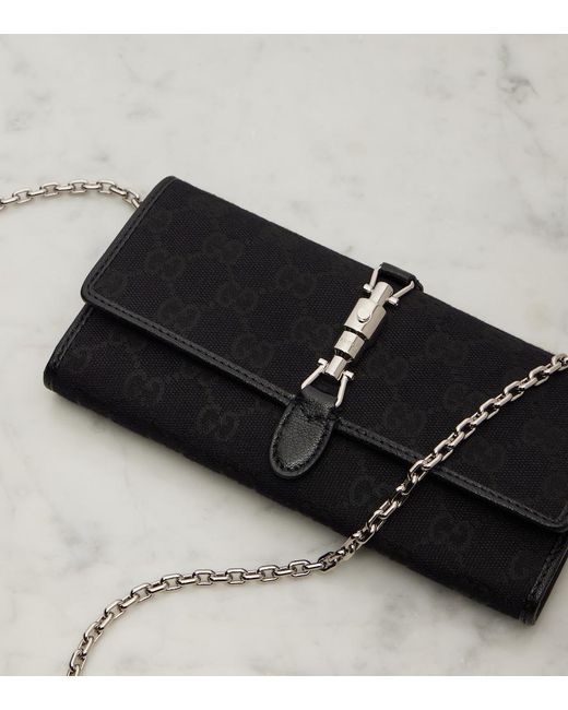 Gucci Black Jackie Gg Canvas Clutch