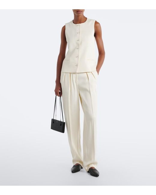 Loulou de Saison White Alio Lds Pleated Straight Pants
