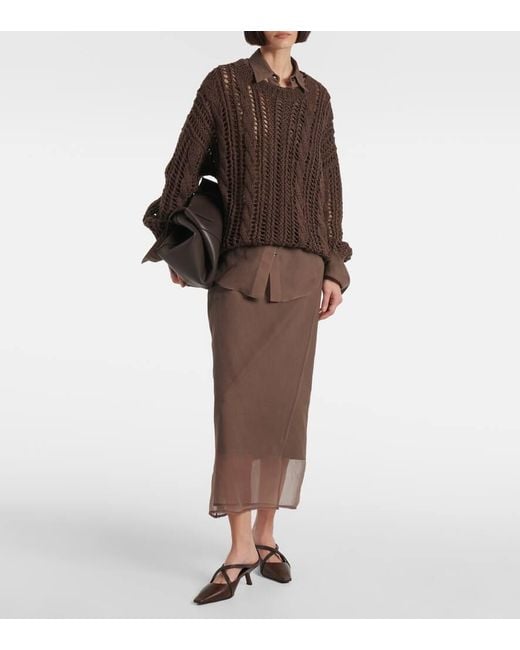 Brunello Cucinelli Brown Monili Leather Mules