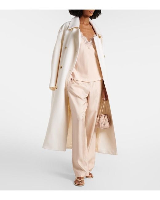 Rohe Natural Silk Twill Wide-Leg Pants