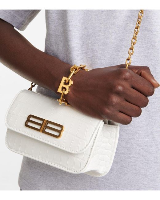 Balenciaga Metallic B Chain Bracelet