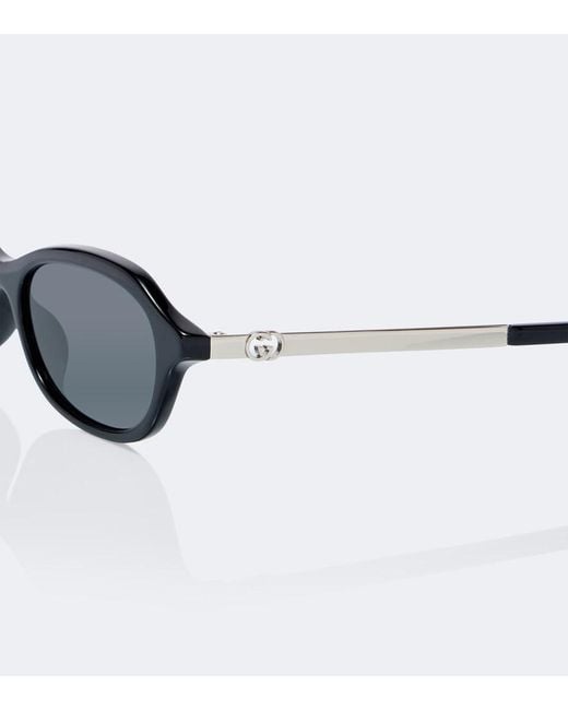 Gucci Black Bella Oval Sunglasses