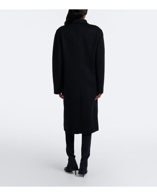 Gucci Black Double-Breasted Wool Coat