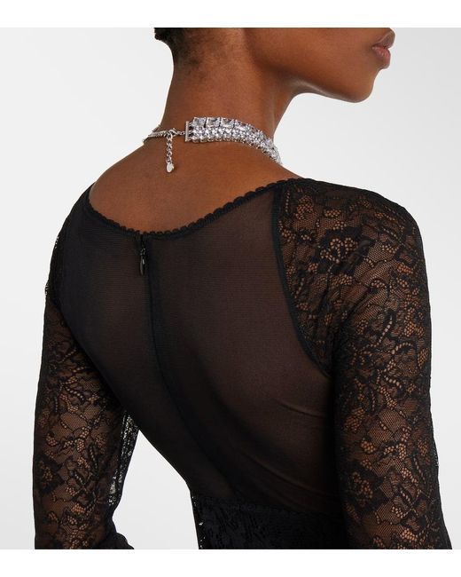 Blumarine Black Robe Aus Spitze