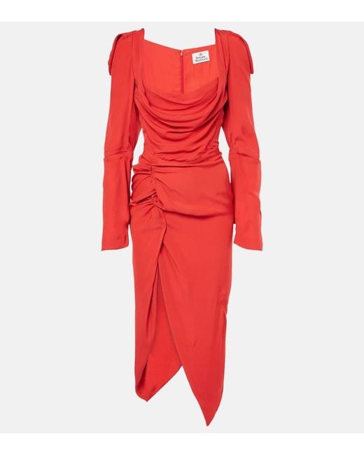 Vivienne Westwood Red Midikleid Panther